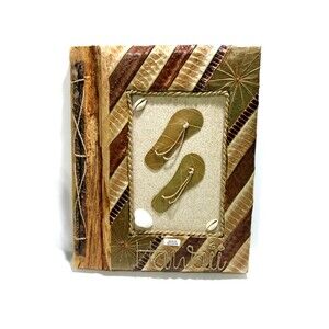 Rainbow Craft All Natural Leaf Handmade Photo Scrapbook Album Hawaii Vintage